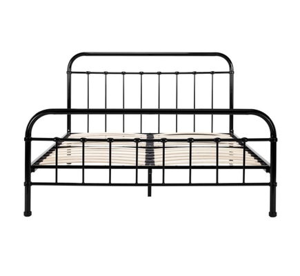 Rey negro del marco de la cama del hierro de los muebles de madera convertibles modernos del metal del ODM