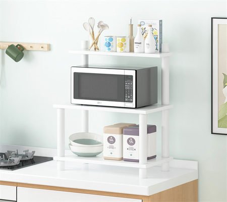 Microonda multiusos blanca moderna Oven Storage Rack Shelving de la cocina