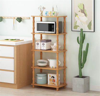 Grada de madera de Oven Rack Furniture Saving Space 5 de la microonda de los panaderos de la cocina del MDF