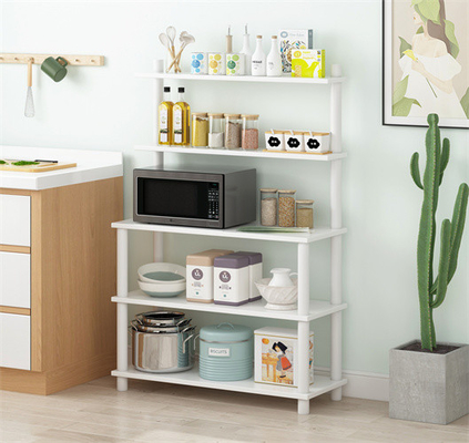 Grada de madera multifuncional del soporte 5 del estante de la microonda de la cocina
