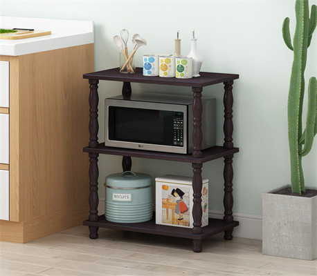 Muebles de madera sólidos del estante de la microonda de la cocina de la grada del OEM 3 para las placas