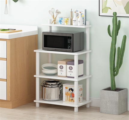 Estante de madera de Kitchen Microwave Rack del panadero de Vaneer de 3 gradas