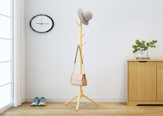 Soporte libre de la suspensión de ropa del soporte de la capa del sombrero del triángulo de madera