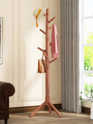 Soporte de madera de la suspensión del estante de la capa del árbol robusto del triángulo para la entrada