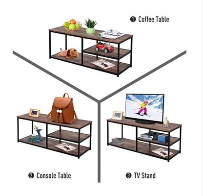 Consola amistosa de los medios de Shelf Industrial Metal del organizador de Eco 55inch TV