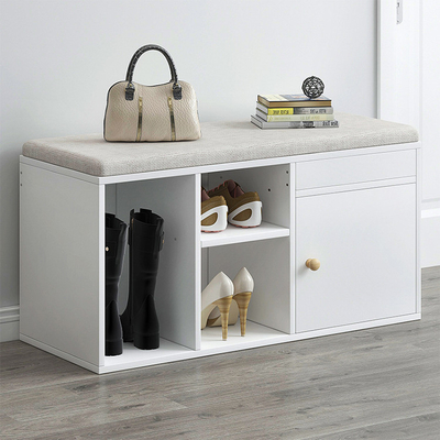 Organizador de madera Cabinet With Door de los muebles del estante del zapato del FSC y amortiguador suave
