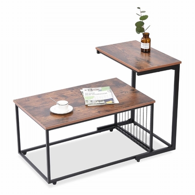 La jerarquización de madera al aire libre del rectángulo presenta la mesa lateral Dsigner etíope del Mdf