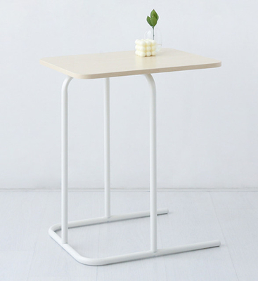Mesa de centro moderna blanca negra de madera sólida y del metal que jerarquiza las tablas laterales