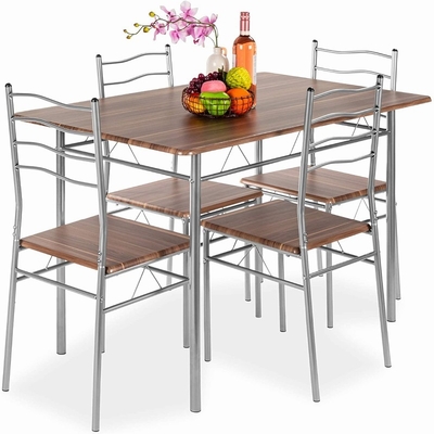 la mesa de comedor de madera y la silla del Mdf del odm fijaron la alta cena contraria fija de 4