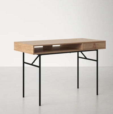 Escritorio de madera modificado para requisitos particulares del ordenador del escritorio de la chapa compacta del metal con los cajones