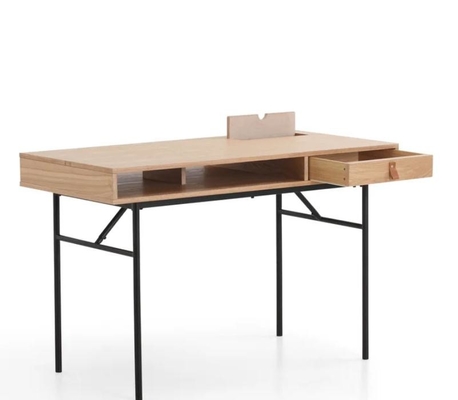 Escritorio de madera modificado para requisitos particulares del ordenador del escritorio de la chapa compacta del metal con los cajones