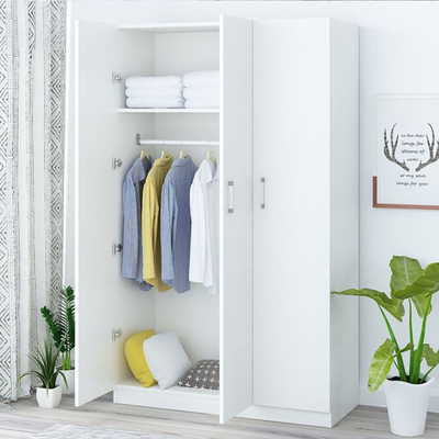 Guardarropa moderno amistoso del Armoire de madera de gabinete del guardarropa de Eco para el apartamento de los estudiantes