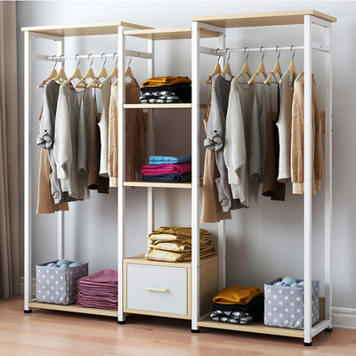 Muebles de madera del estante de la ejecución del armario del estante de la ropa del dormitorio moderno para el hogar