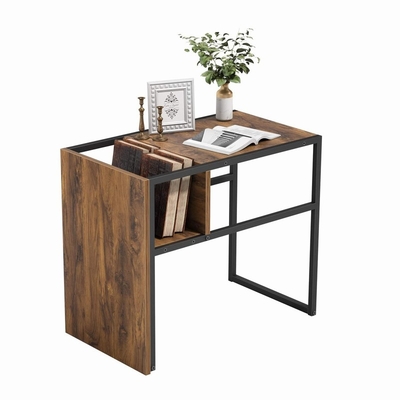 C formó la mesita de noche reversible Nightstand de la madera del abeto del marco metálico con el estante