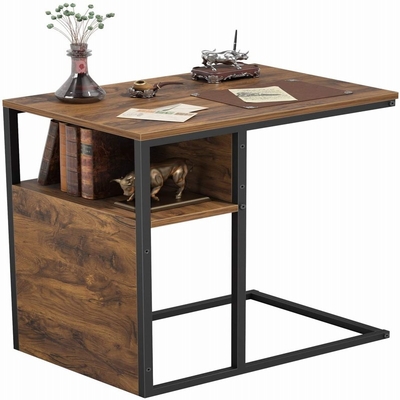 C formó la mesita de noche reversible Nightstand de la madera del abeto del marco metálico con el estante
