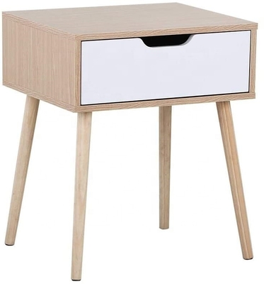 Pequeña mesita de noche de la madera de la chapa contemporánea nightstand de 12 pulgadas