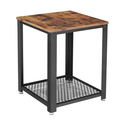 Pequeños Brown madera y metal industriales de Nightstand del estilo del OEM