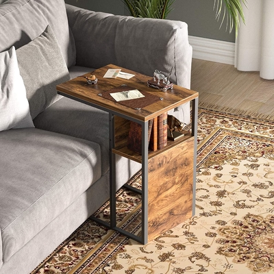 El lado de acero reversible de encargo Nightstand de madera C presenta para la sala de estar