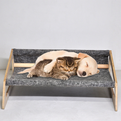 El dormir de madera amistoso de Sofa Raised Dog Bed Wood del perro de Eco