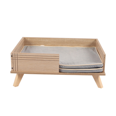Cama de madera grande interior de encargo del animal doméstico para Cat Dog