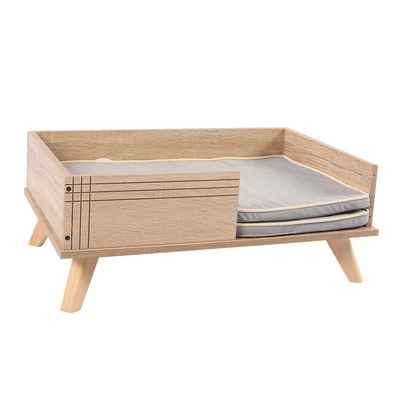 Cama de madera grande interior de encargo del animal doméstico para Cat Dog