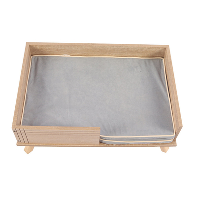 Cama de madera grande interior de encargo del animal doméstico para Cat Dog