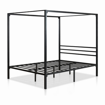 Marco de madera contemporáneo de la cama del toldo del metal de los muebles del metal con el listón de acero